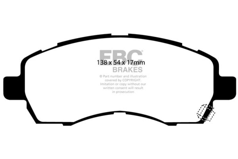 وسادات الفرامل الأمامية Greenstuff لسيارة Subaru Impreza 1.8 موديل EBC 97-98
