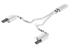 أنبوب Borla Touring Cat-Back 15 Ford Mustang GT 5.0L V8 MT/AT 2.5 بوصة أسود بطرف 4 بوصة