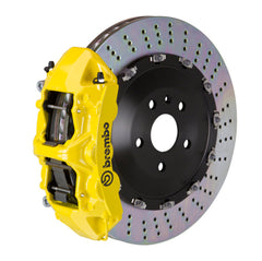 بريمبو 03-07 كايين/S/توربو Fr GT BBK 6Pis Cast 405x34 2pc Rotor Drilled-Yellow