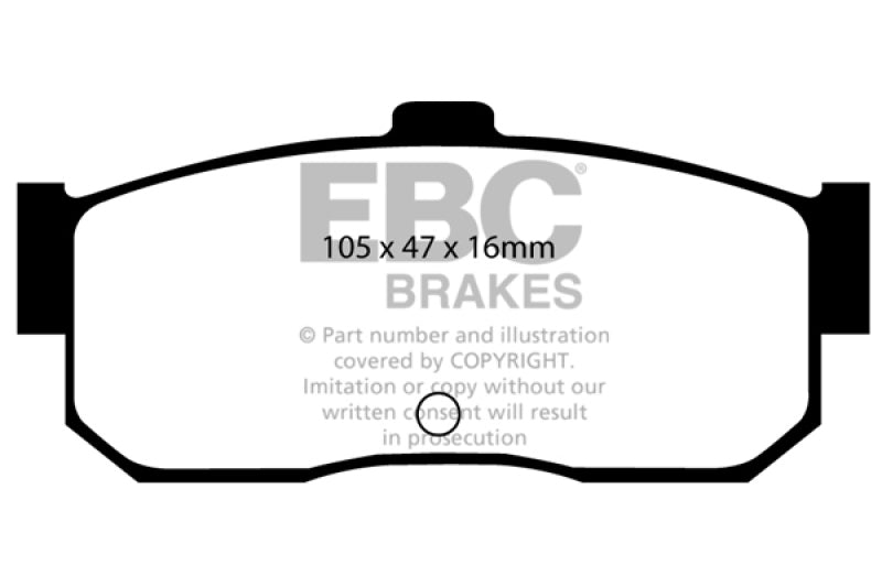 وسادات الفرامل الخلفية Greenstuff لسيارة Infiniti G20 2.0 موديلات EBC 91-97