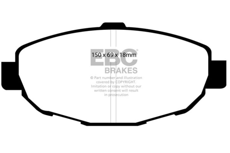 وسادات الفرامل الأمامية من Redstuff لسيارة Lexus SC300 3.0 EBC 99-01