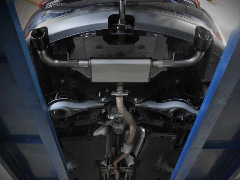 aFe Takeda 17-21 Mazda CX-5 2.5L (t) 2.5in. نظام عادم خلفي من الفولاذ المقاوم للصدأ مع أطراف مصقولة