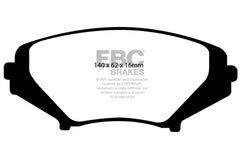 وسادات الفرامل الأمامية Redstuff لسيارة Mazda RX8 1.3 دوارة (نظام تعليق قياسي) طراز EBC 03-12