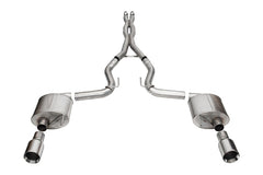 Corsa 2024 Ford MustangGT Sport Cat-Back Exhaust Sys. 3.0in Dual Rear Exit w/4.5in StraightCut Tips
