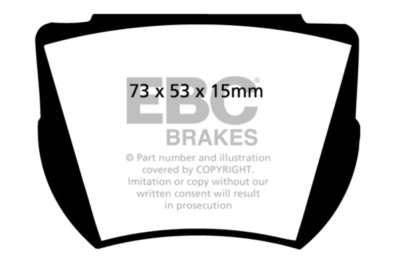 وسادات الفرامل الخلفية من Greenstuff لسيارة Aston Martin DB4 3.7 Convertible EBC 59-65