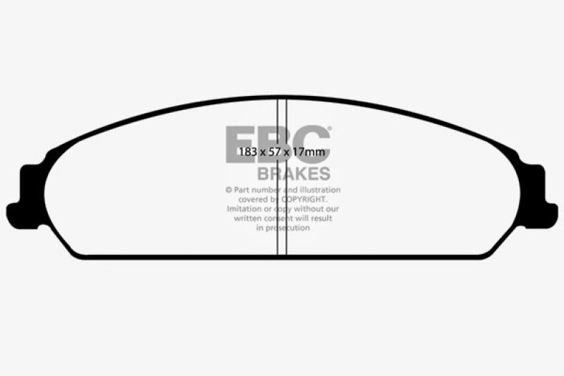 وسادات الفرامل الأمامية من Redstuff لسيارة Chrysler 200 3.6 EBC 13-14