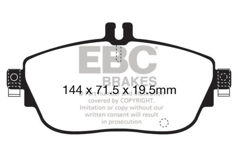 وسادات الفرامل الأمامية Greenstuff لسيارة Mercedes-Benz CLA250 2.0 Turbo EBC 13+