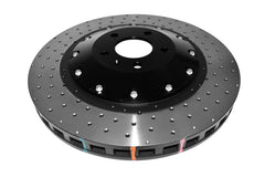 DBA 07-11 Audi S6 Front 5000 Series Cross Drilled Rotor with Black Hat