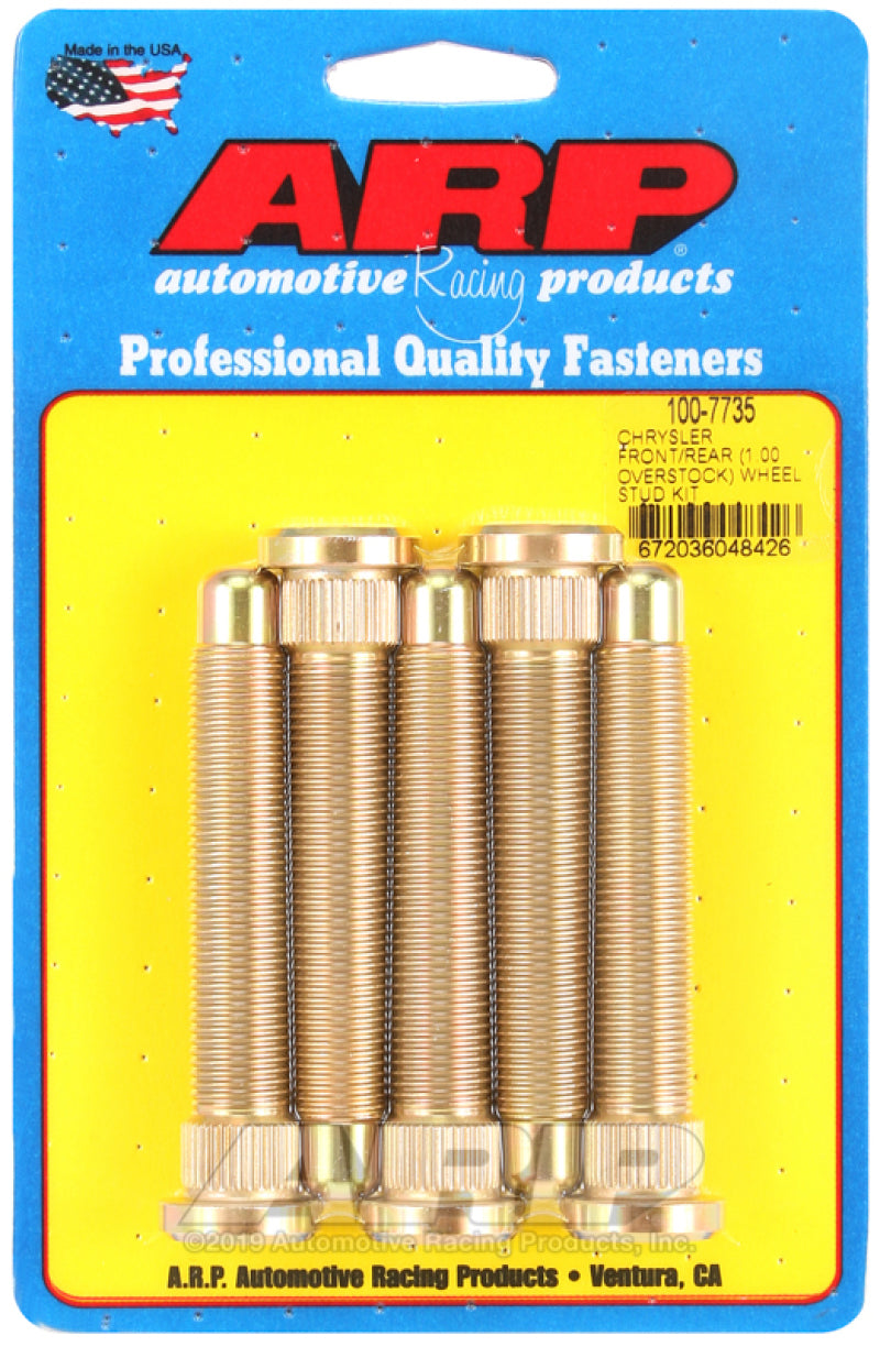 طقم مسامير العجلات الأمامية والخلفية ARP Chrysler M14 1.000 Over Stock