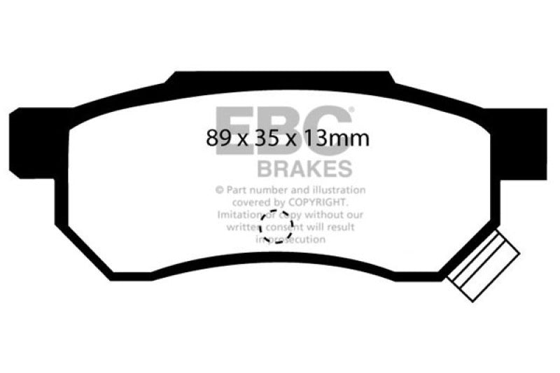 وسادات الفرامل الخلفية من Greenstuff لسيارة Acura Integra 1.7 Vtec EBC 92-94