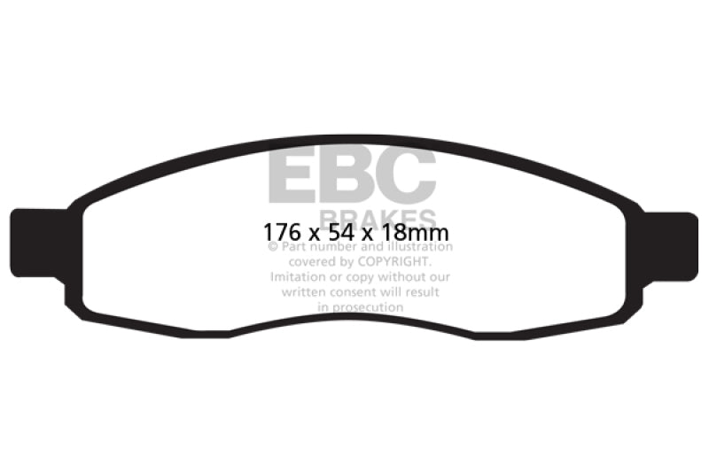 وسادات الفرامل الأمامية Yellowstuff لسيارة Infiniti QX56 5.6 EBC 04-05