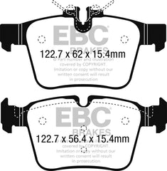 وسادات الفرامل الخلفية من Redstuff لسيارة Mercedes-Benz C300 (W205) 2.0 Turbo 4-matic EBC 15+
