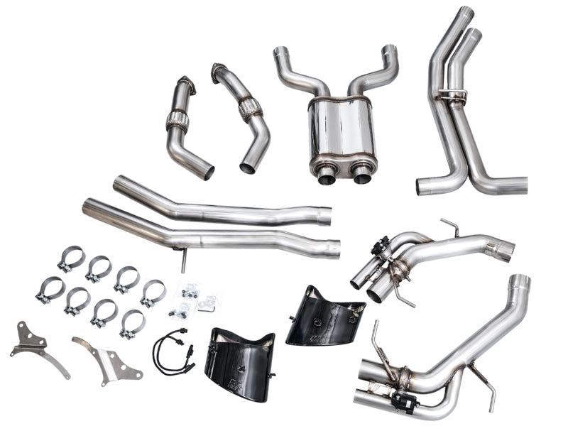 AWE Tuning 21-23 Audi C8 RS6/RS7 SwitchPath Cat-back Exhaust Tips - Diamond Black