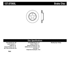 StopTech 07-13 Jeep Wrangler Slotted & Drilled Left Front Rotor