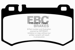 وسادات الفرامل الخلفية Redstuff لسيارة Mercedes-Benz CL55 AMG 5.4 Supercharged EBC 03-06