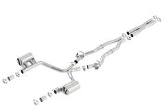 عادم Borla 16-17 Dodge Challenger R/T 5.7L MT/AT ATAK Catback (مع صمامات MDS فقط)