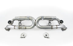 AWE Tuning Porsche 991 SwitchPath Exhaust Tips Chrome Silver لسيارات غير PSE