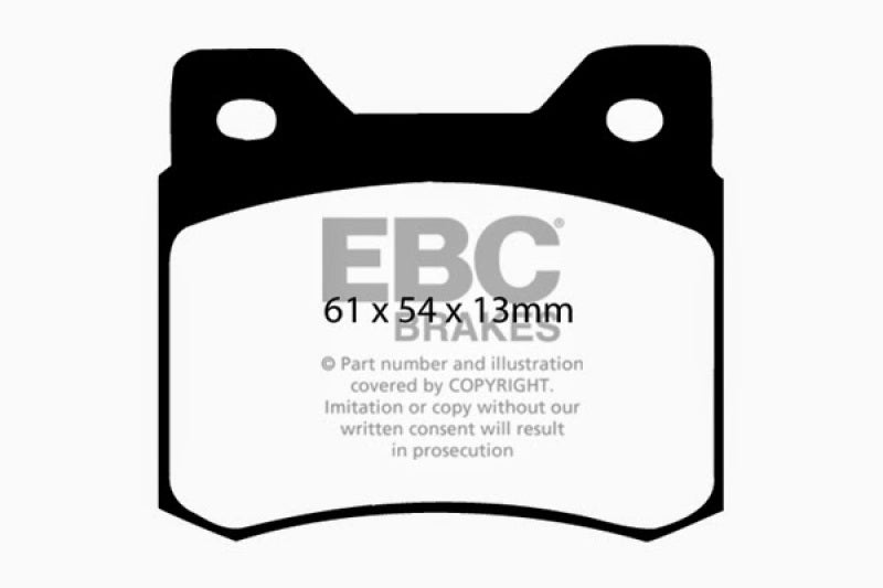 وسادات الفرامل الخلفية من Redstuff لسيارة Mercedes-Benz 190/190E 2.3 EBC 84-86