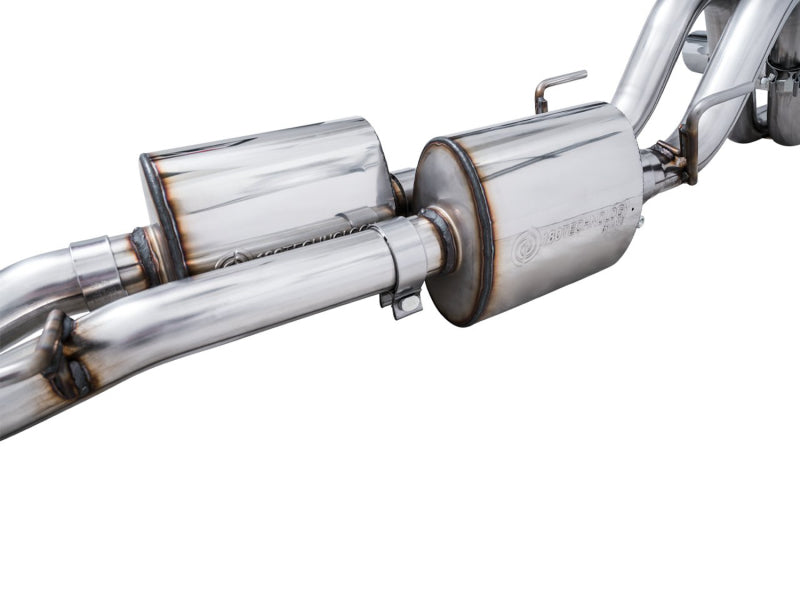 عادم AWE 16-22 Toyota Tacoma 0FG Catback مع BashGuard - أطراف مزدوجة من الكروم الفضي