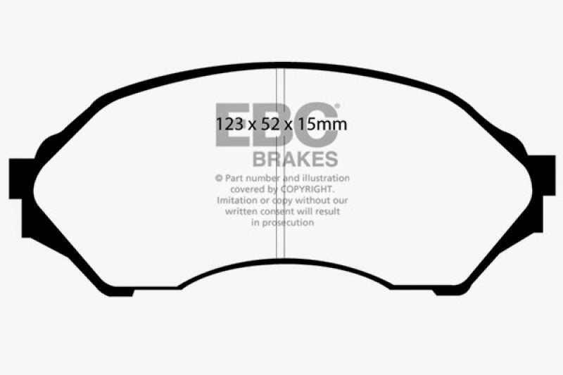 وسادات الفرامل الأمامية Greenstuff لسيارة Mazda Protege 1.6 موديل EBC 99-02