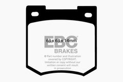 وسادات الفرامل الأمامية Greenstuff لسيارة Ford Cortina 1.6 EBC 67-70