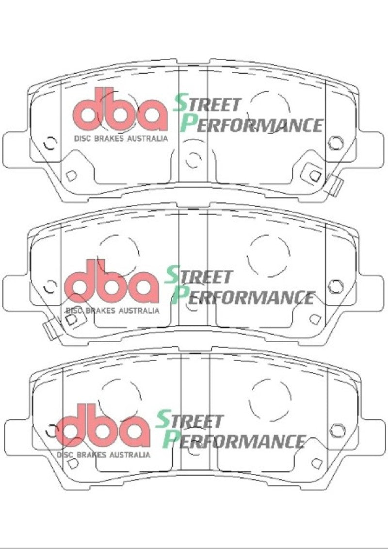 وسادات فرامل خلفية SP Performance من DBA 15-19 Ford Mustang GT (مع حزمة الأداء/قرص أمامي مقاس 380 مم)