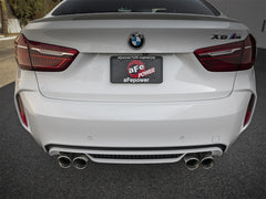 aFe MACH Force-Xp 3.5in. 304 SS C/B Exhaust w/o Muffler 15-18 BMW X5 M V8-4.4L (tt) - Polished Tip