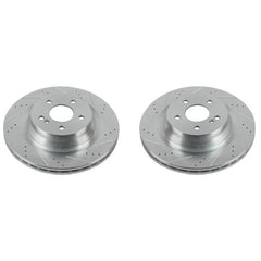 Power Stop 12-18 Mercedes-Benz CLS550 Rear Evolution Drilled & Slotted Rotors - Pair