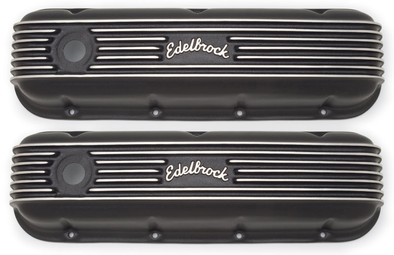 غطاء صمام Edelbrock Classic Series Chevrolet 1965 وما بعده 396-502 V8 أسود