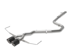 عادم aFe Takeda Cat-Back من ألياف الكربون لسيارة Hyundai Veloster 304SS موديل 19-20 بطرفين