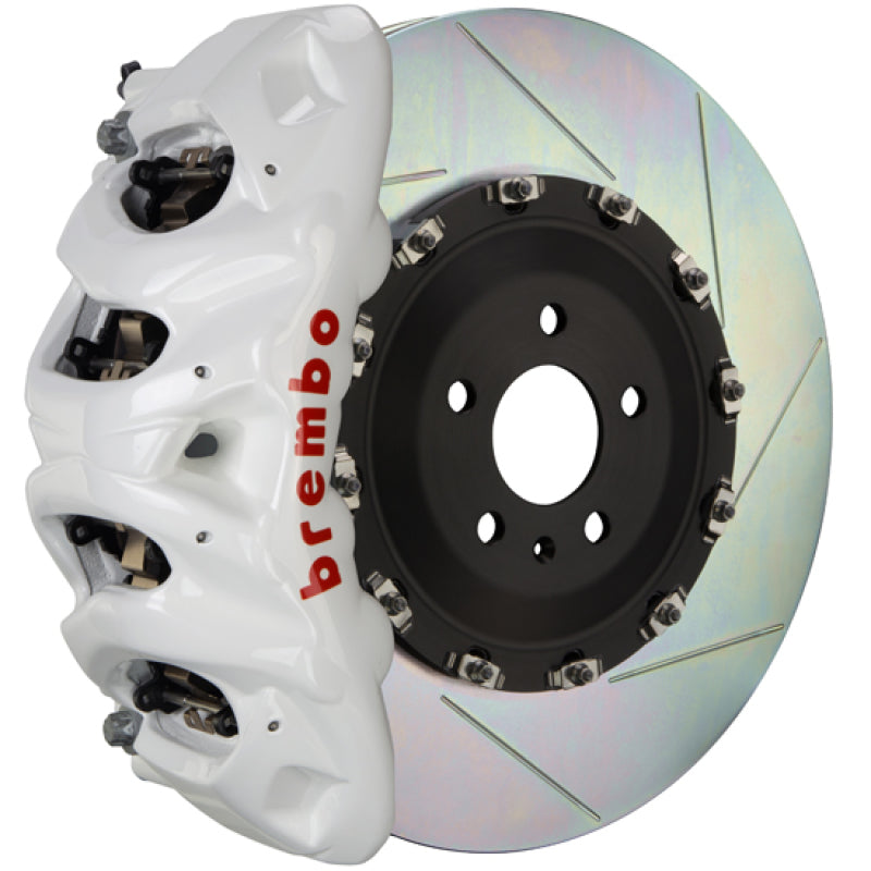 بريمبو 02-08 G500/03-04 G55/09-18 G550 Fr GT BBK 8Piston Cast 412x38 2pc Rotor Slotted Type1-White