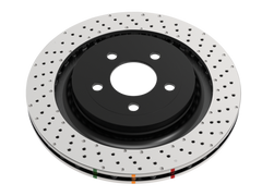 DBA 04-17 Subaru WRX STi Rear Crossdrilled/Dimpled 4000 XD Series Rotor