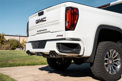 كورسا 19-23GMC Sierra 1500 Cat-Back مخرج خلفي مزدوج مع طلاء مسحوق أسود مزدوج مقاس 4 بوصات من سلسلة Pro-Series
