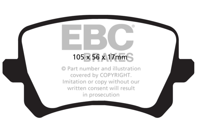 وسادات الفرامل الخلفية EBC 15+ Audi Q3 2.0 Turbo Redstuff