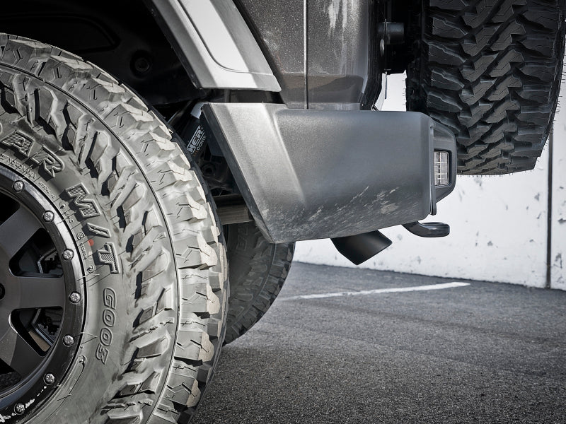 نظام عادم aFe MACH Force-Xp Axle-Back Hi-Tuck بطرف أسود لسيارة Jeep Wrangler (JL) V6 سعة 3.6 لتر موديلات 18-19
