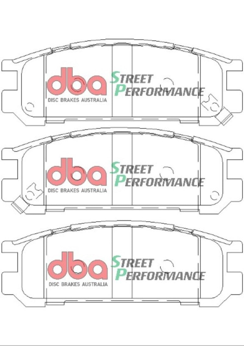 وسادات الفرامل الخلفية عالية الأداء لسيارة Subaru Impreza RS Sedan SP موديل 1998 من DBA