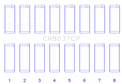 King 01-09 GM Duramax 6.6L A Rod (Size +.50mm) Connecting Rod Bearing Set