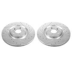 Power Stop 13-14 Ford Mustang Front Drilled & Slotted Rotor - Pair