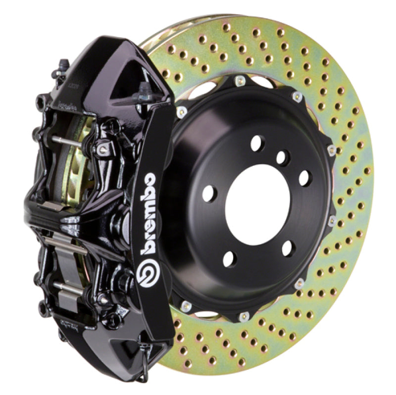 بريمبو 00-03 M5/97-03 5-Series Front GT BBK 6 Piston Cast 380x32 2pc Rotor Drilled-Black