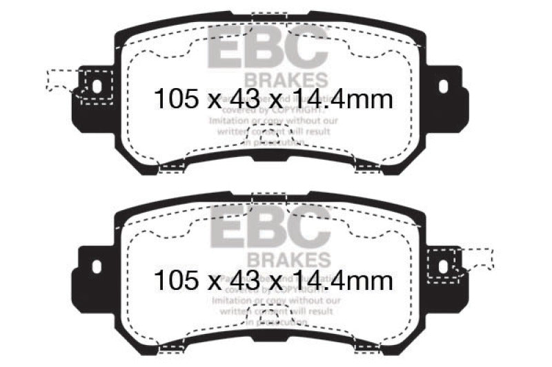 وسادات الفرامل الخلفية EBC 12+ Mazda CX-5 2 Redstuff