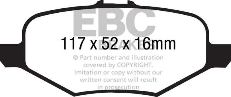وسادات الفرامل الخلفية من Greenstuff لسيارة Ford Flex 3.5 EBC 13+