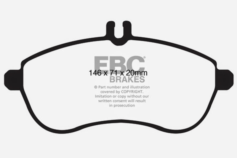 وسادات الفرامل الأمامية Greenstuff لسيارة Mercedes-Benz C250 (W204) 1.8 Turbo EBC 12-14