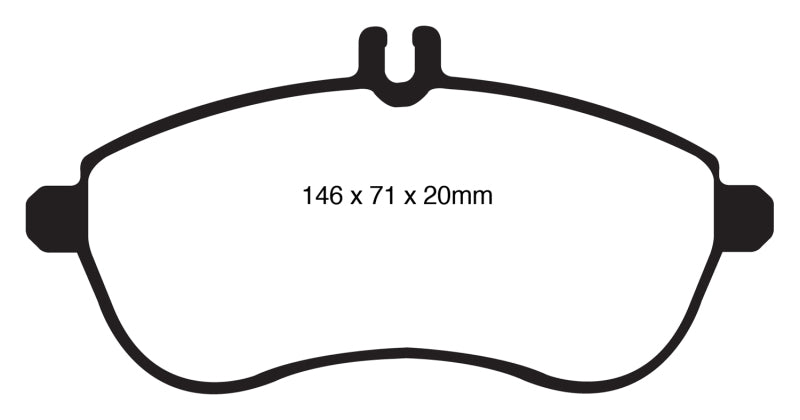وسادات الفرامل الأمامية من Redstuff لسيارة Mercedes-Benz C250 (W204) 1.8 Turbo EBC 12-14