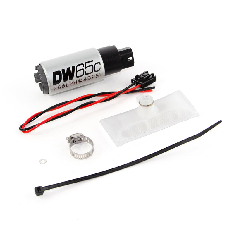 مضخة وقود مدمجة من DeatschWerks 88-91 BMW 325i DW65C 265lph مع مجموعة التثبيت (بدون مشابك التثبيت)