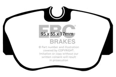 وسادات الفرامل الأمامية Greenstuff لسيارة Mercedes-Benz 190/190E 2.3 EBC 84-86