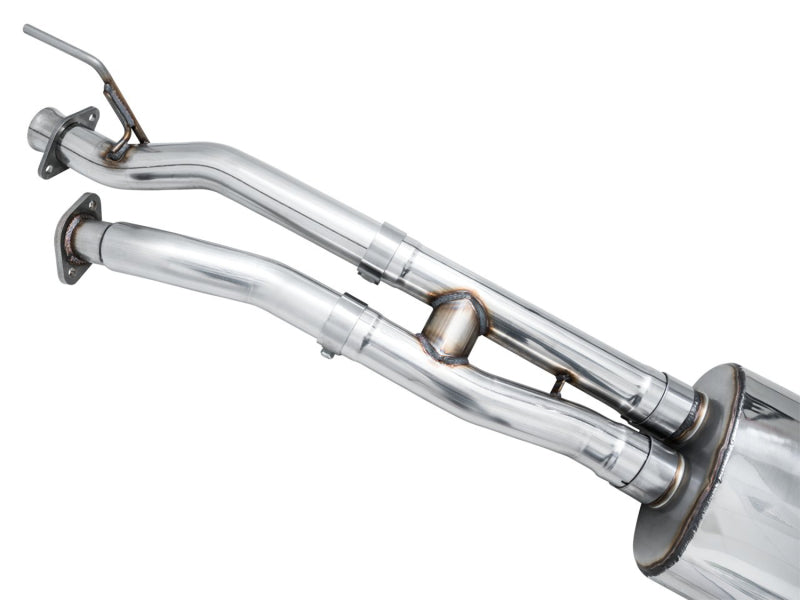 عادم AWE 16-22 Toyota Tacoma 0FG Catback مع BashGuard - أطراف مزدوجة من الكروم الفضي