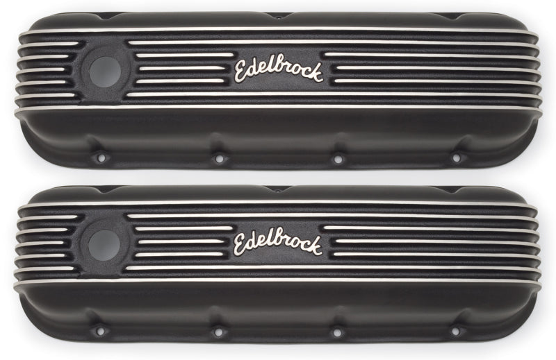 غطاء صمام Edelbrock Classic Series Chevrolet 1965 وما بعده 396-502 V8 أسود