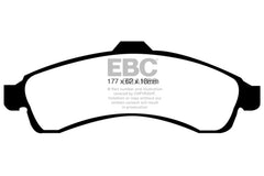 وسادات الفرامل الأمامية من Yellowstuff لسيارة Buick Rainier 4.2 EBC 03-05