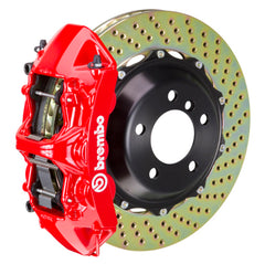 بريمبو 00-03 M5/97-03 5-Series Front GT BBK 6 Piston Cast 380x32 2pc Rotor Drilled-Red