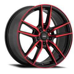 Konig Myth 18x8 5x112 ET43 Gloss Black w/ Red Tinted Clearcoat
